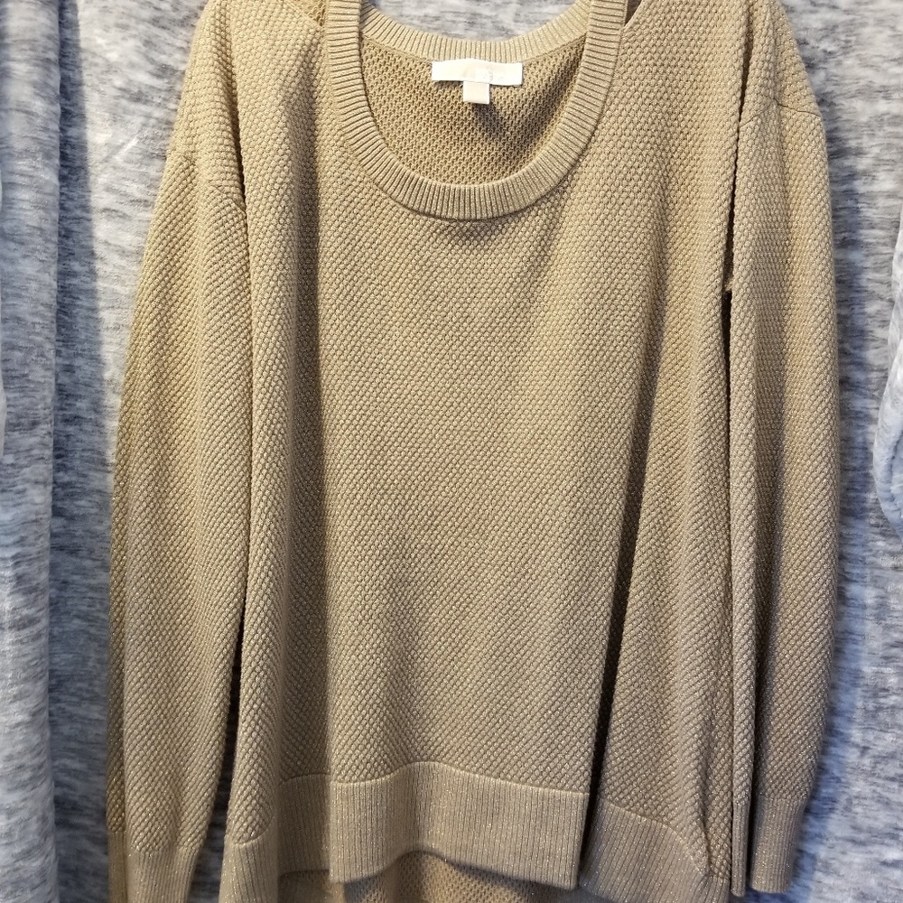 Large gold sparkly Michael Kors sweater